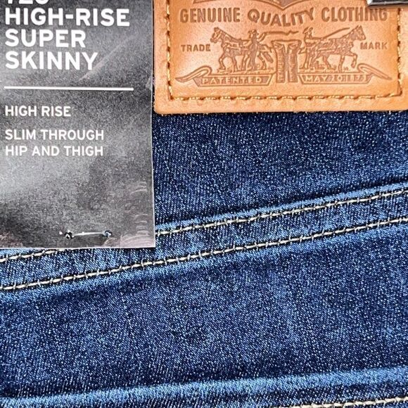 NWT Levis Premium 720 High-Rise Super Skinny Hyperstretch Jeans Womens Sz 25/30 - Picture 7 of 10